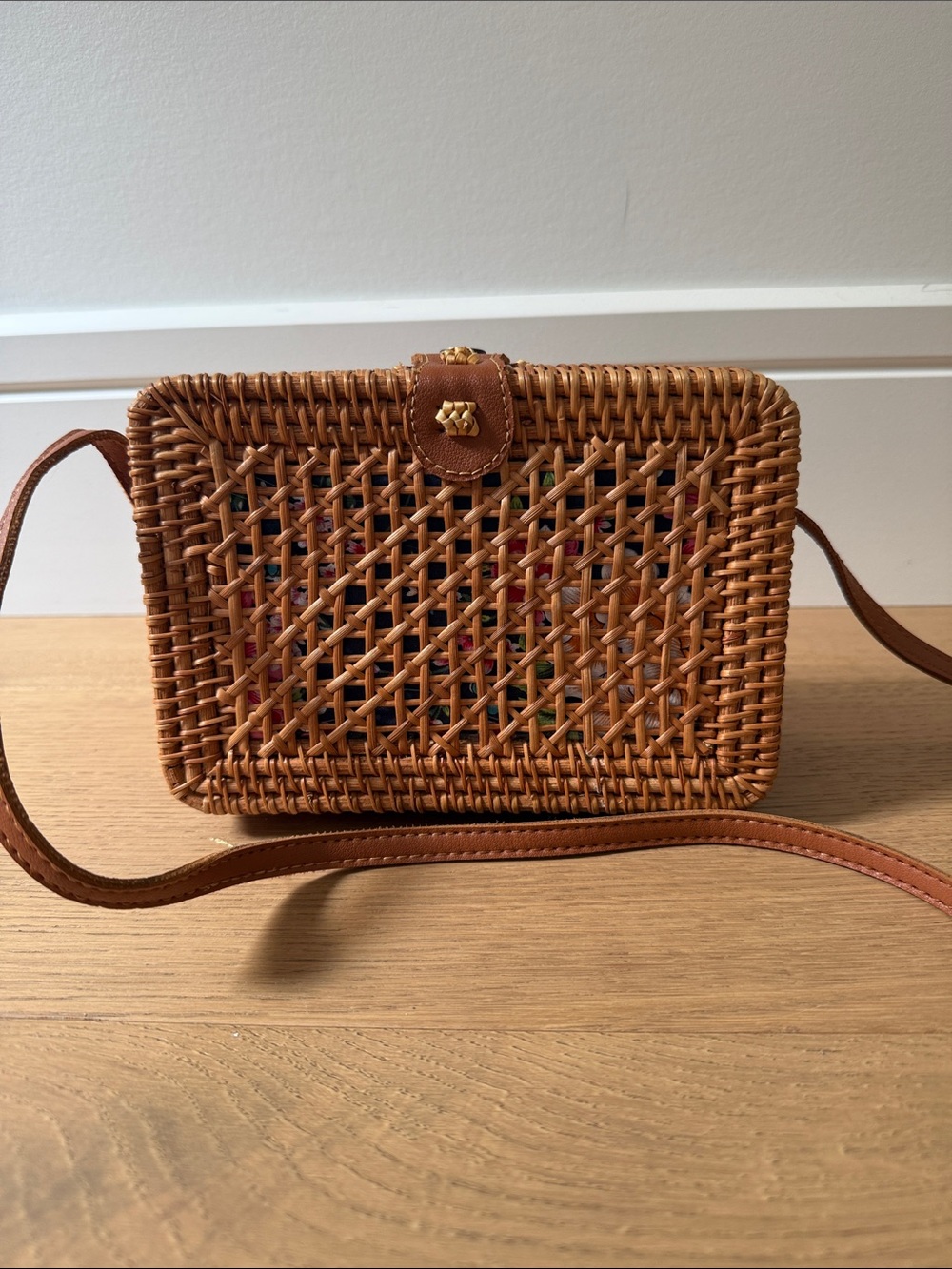 rattan crossbody bag